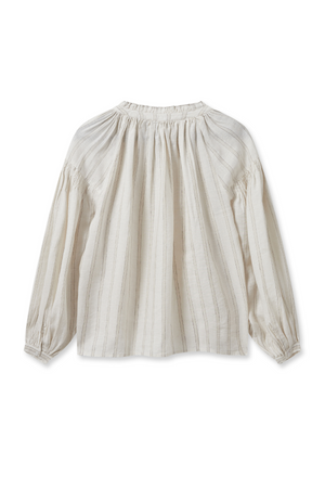 SAFI STRIPED LINEN SHIRT ECRU