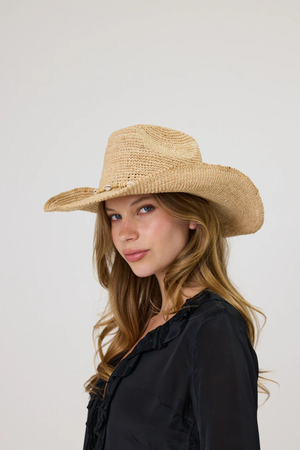 SARA HAT NATURAL WITH SHELL