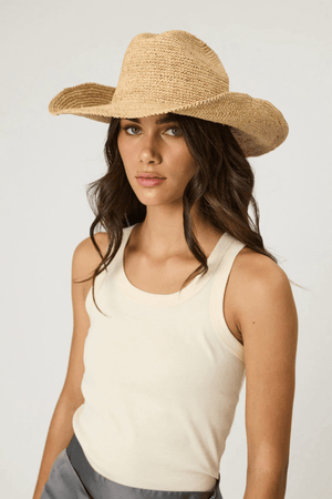 SARA HAT NATURAL RAFFIA