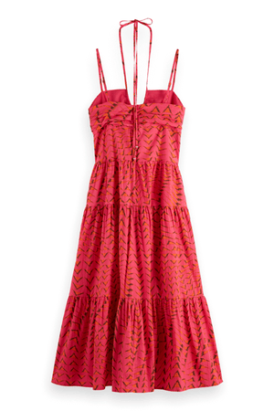 SEERSUCKER MIDI DRESS HOUSE OF MIRRORS PINK