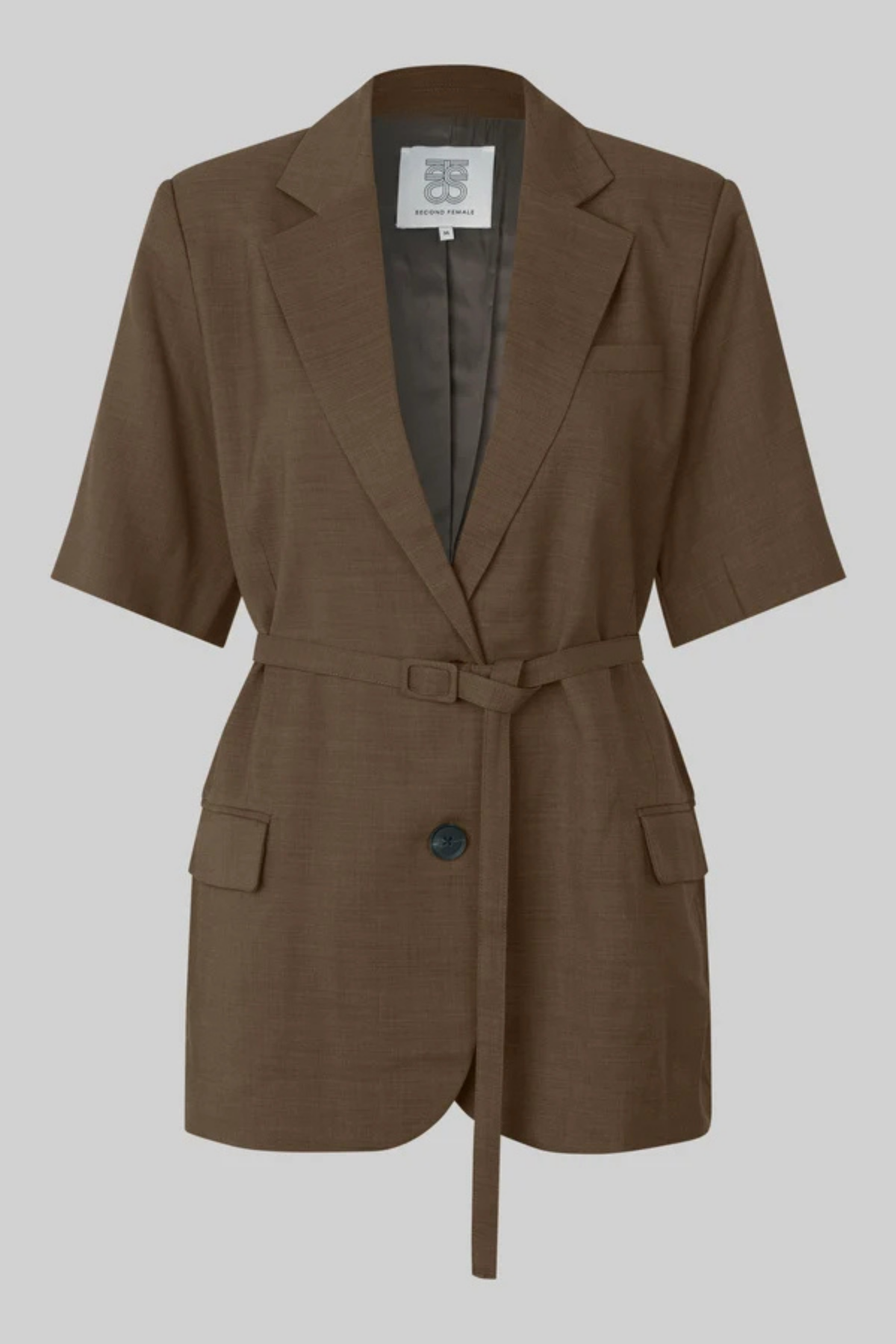 SHARO SHORT SLEEVE BLAZER CANTEEN