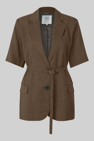 SHARO SHORT SLEEVE BLAZER CANTEEN