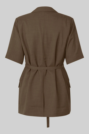 SHARO SHORT SLEEVE BLAZER CANTEEN