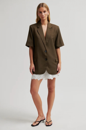 SHARO SHORT SLEEVE BLAZER CANTEEN