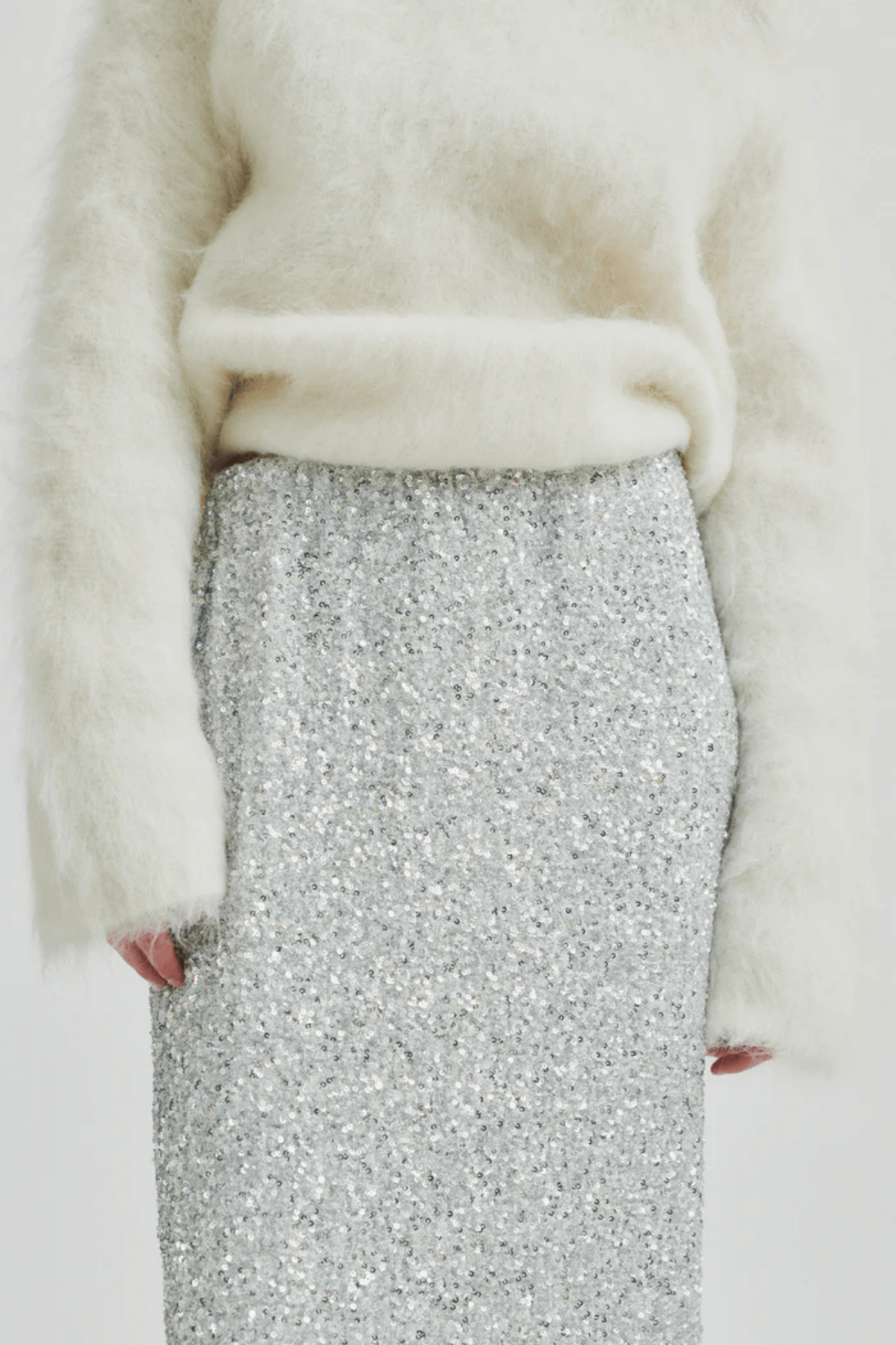 SHIMMA SKIRT SILVER