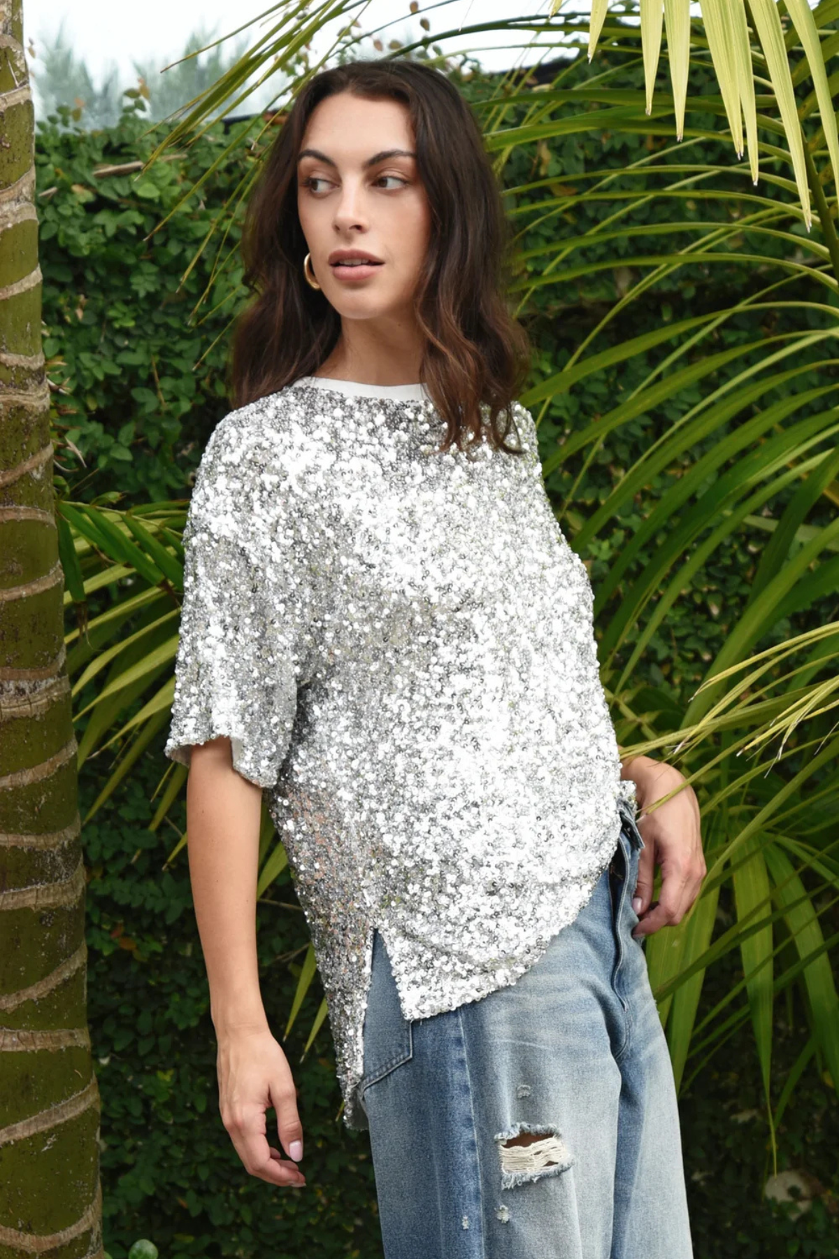 SHINE QUEENS TOP SILVER