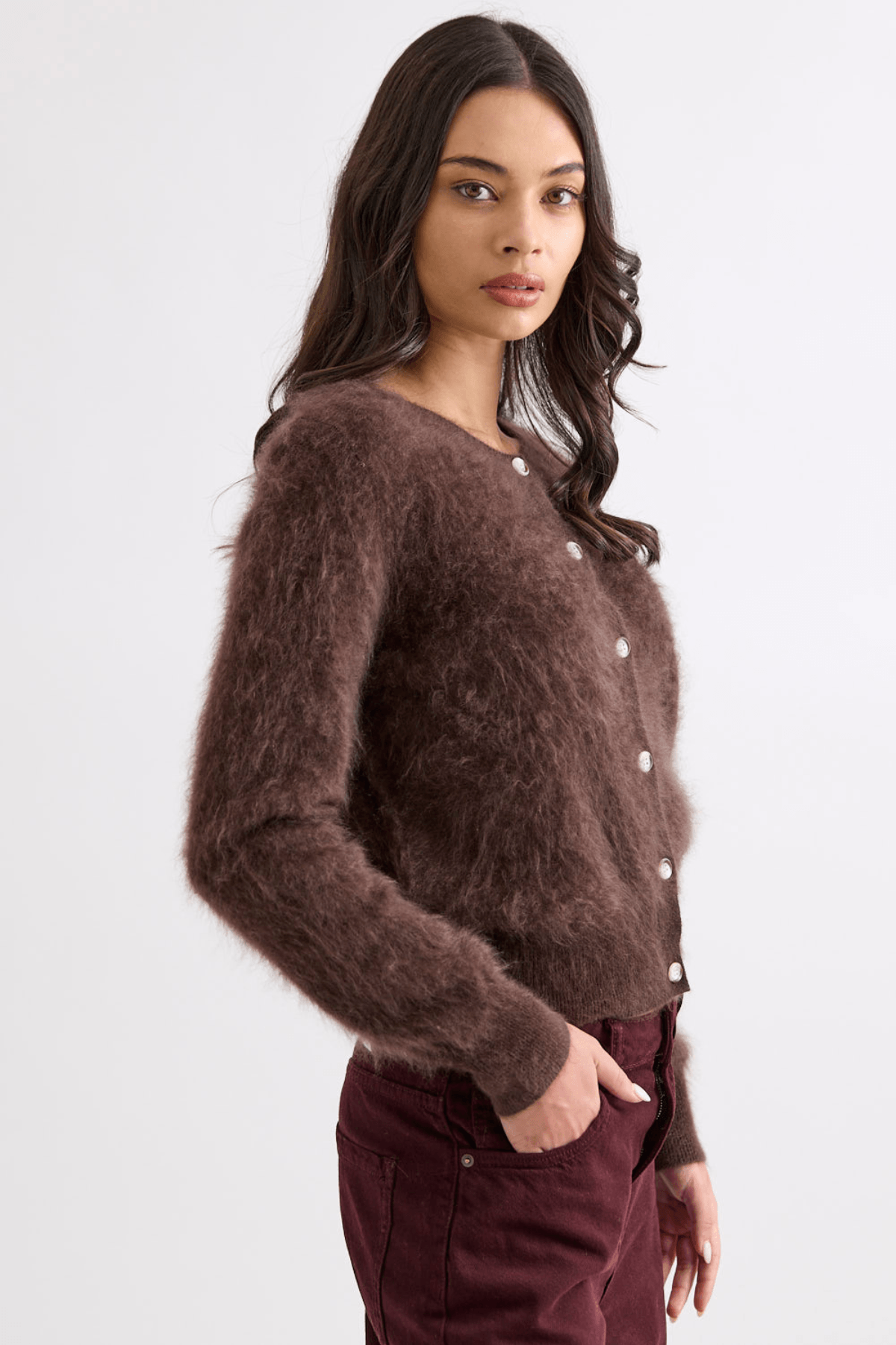 SIERRA CARDI DARK CHOCOLATE