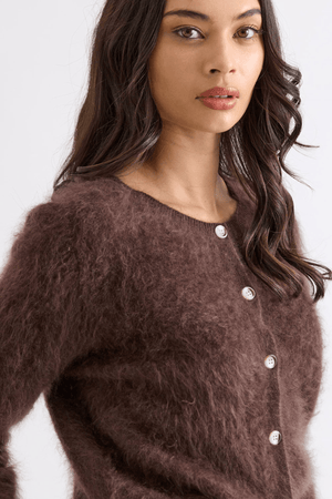 SIERRA CARDI DARK CHOCOLATE