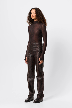 SIREN LONG SLEEVE TOP SNAKE PRINT