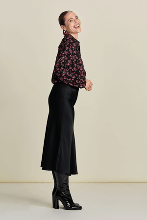 SKIRT SATIN BLACK