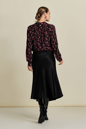 SKIRT SATIN BLACK