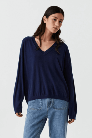 SKYE KNIT PULLOVER NAVY