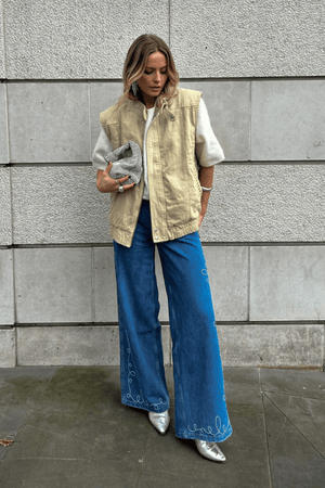 SLEEVELESS OVERSIZED JUNO DESERT SAND