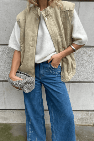 SLEEVELESS OVERSIZED JUNO DESERT SAND