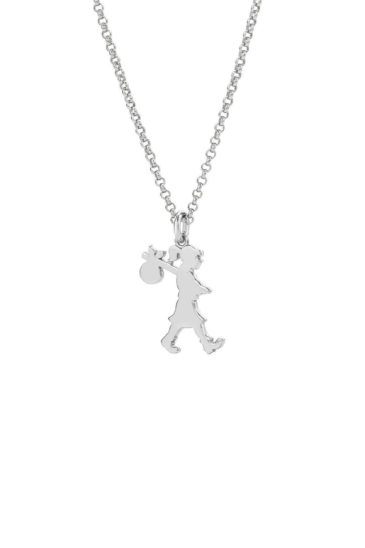 SMALL RUNAWAY GIRL NECKLACE 45CM SILVER