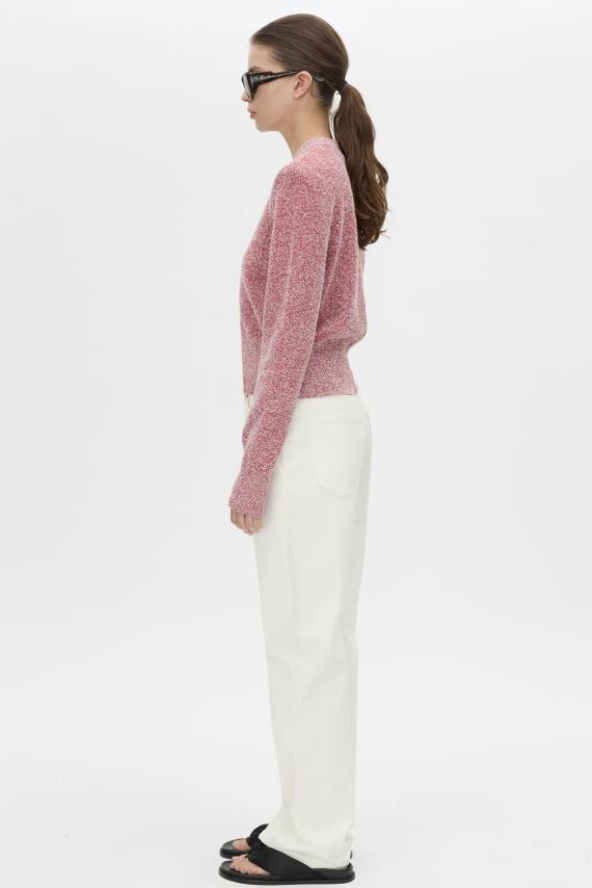 SOLEO TEXTURED KNIT CARDIGAN WATERMELON