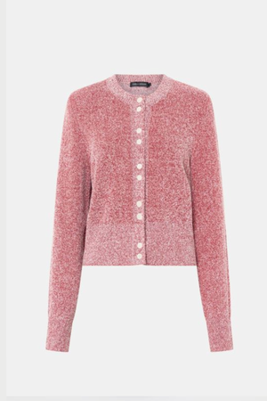 SOLEO TEXTURED KNIT CARDIGAN WATERMELON