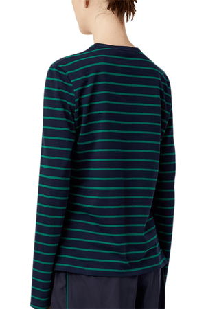 SORA LONG SLEEVE TOP NAVY/GREEN