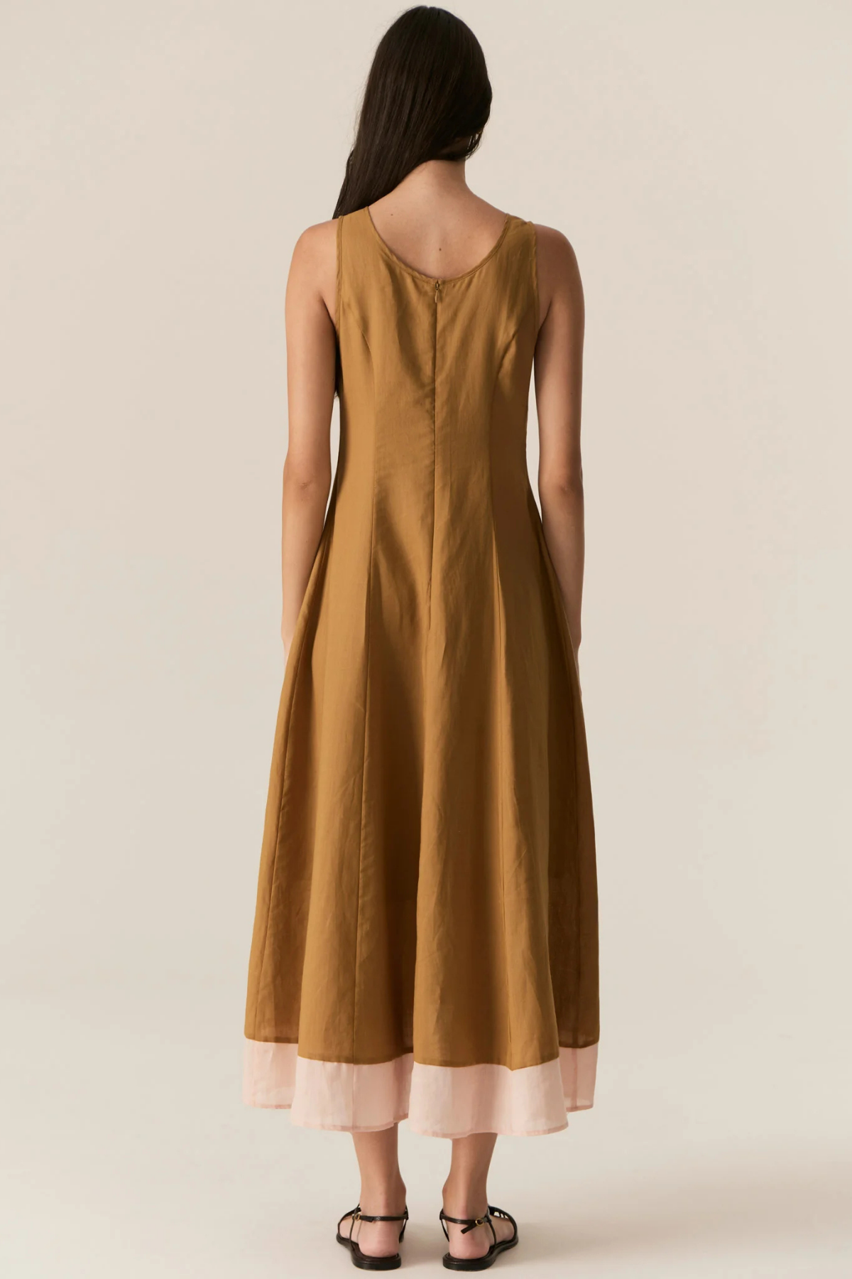 SPECK DRESS GINGER/PINK