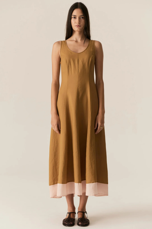 SPECK DRESS GINGER/PINK