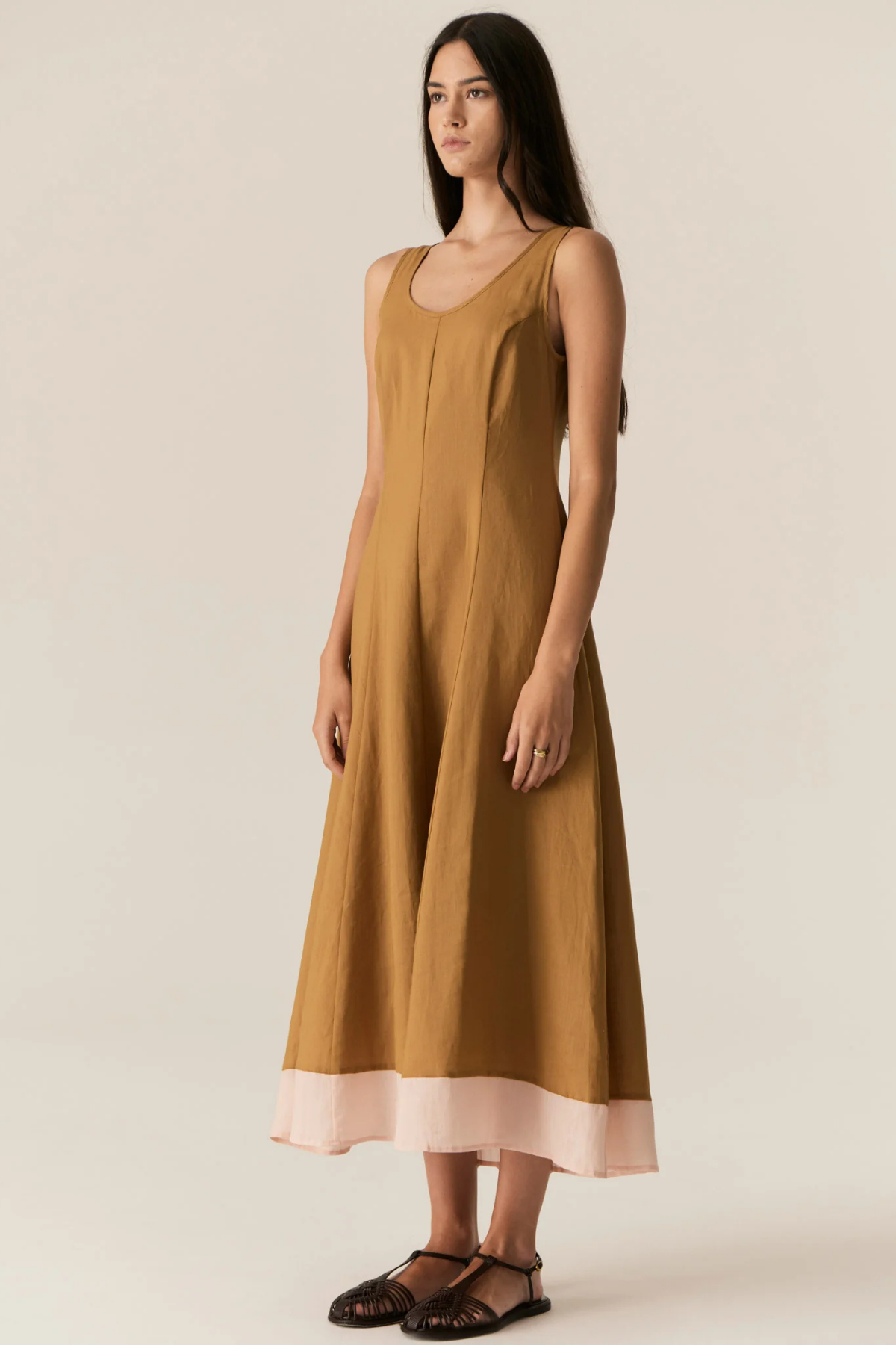 SPECK DRESS GINGER/PINK