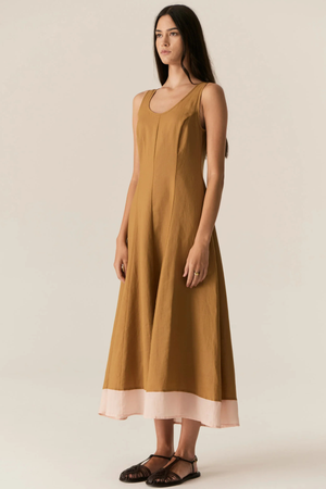 SPECK DRESS GINGER/PINK