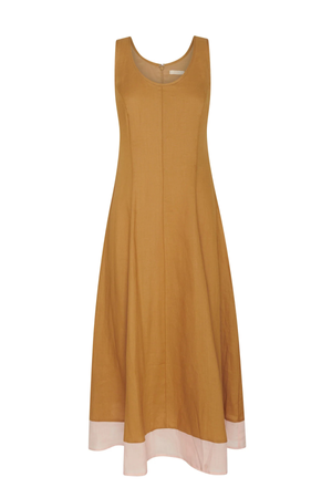 SPECK DRESS GINGER/PINK
