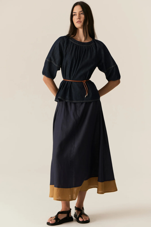 SPECK SKIRT INK/GINGER