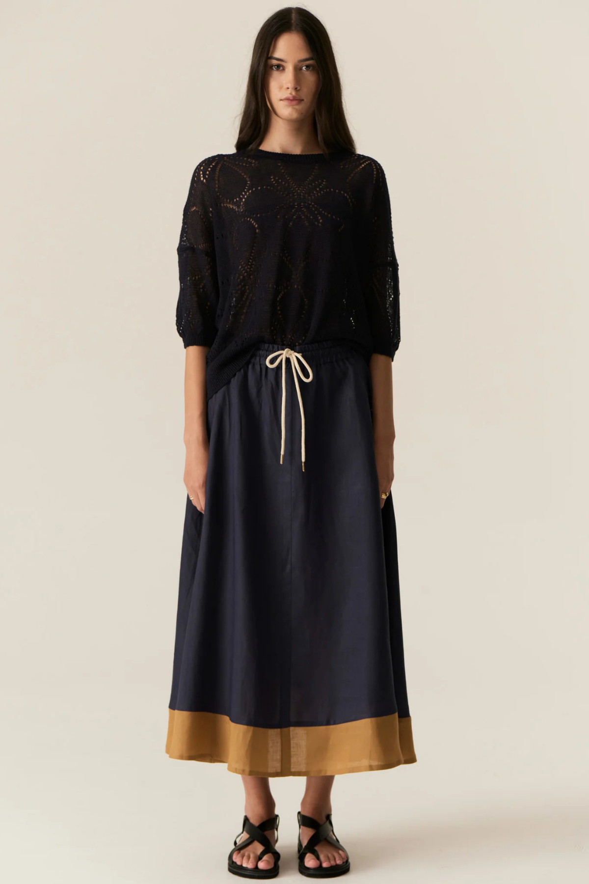 SPECK SKIRT INK/GINGER