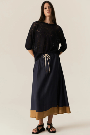 SPECK SKIRT INK/GINGER