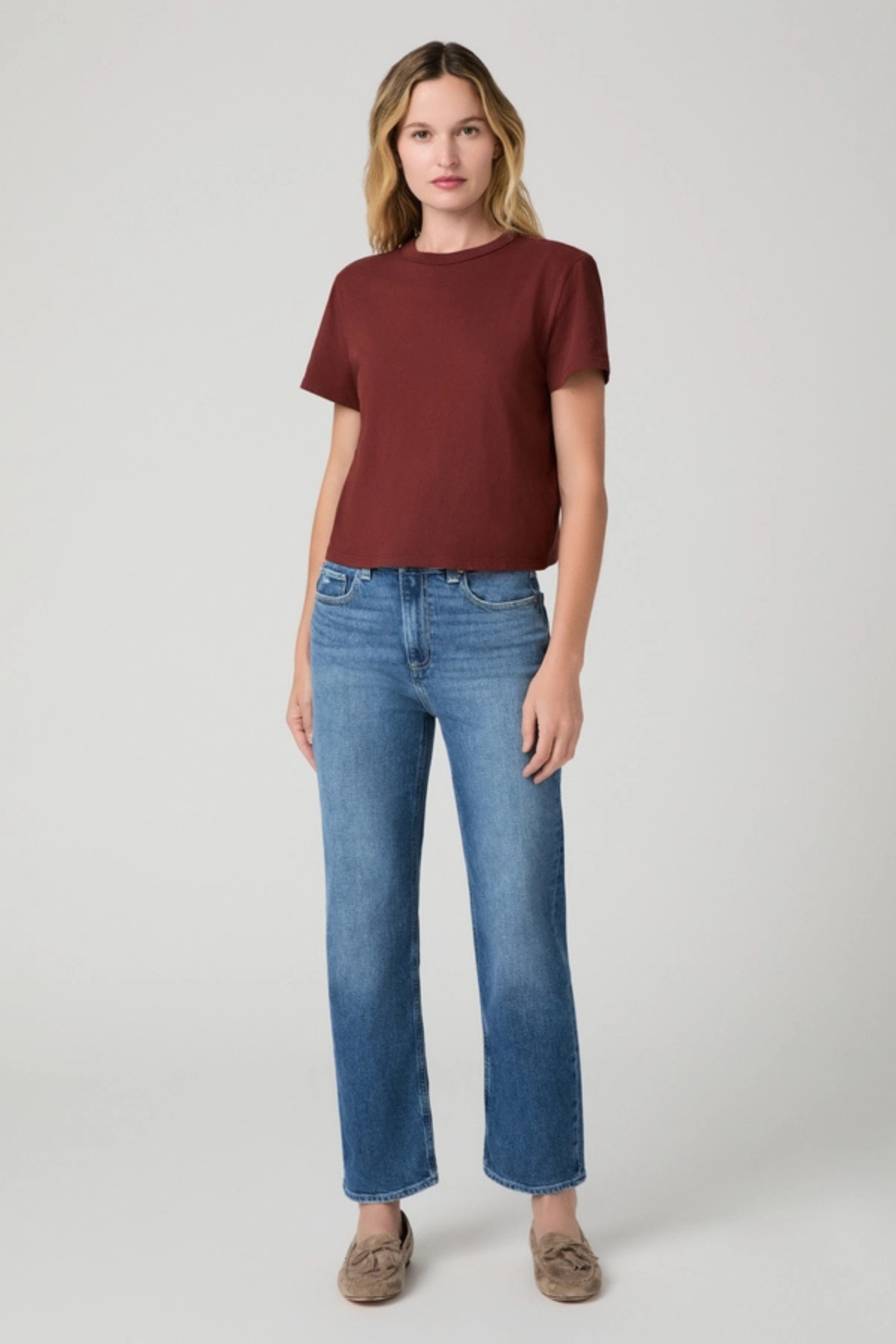 STEVIE ANKLE STRAIGHT LEG JEAN FRITTATA