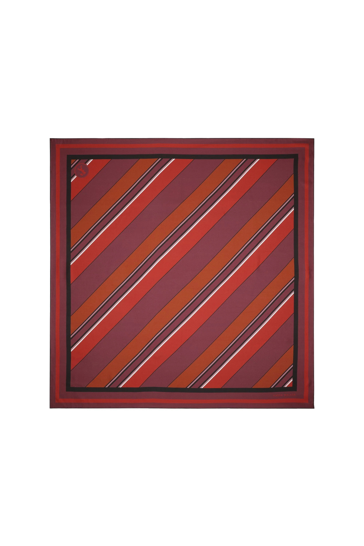 STRIPE CLASSIC SCARF PLUM