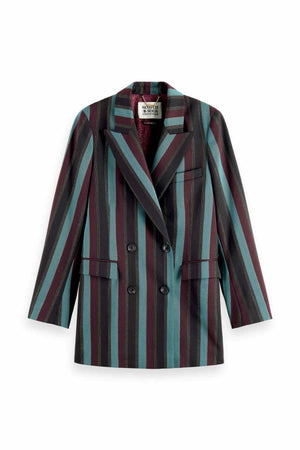 STRIPED DOUBLE BREASTED BLAZER HERITAGE LUREX STRIPE