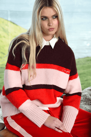 JUST MY STRIPE JUMPER RED MULTI