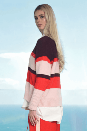 JUST MY STRIPE JUMPER RED MULTI