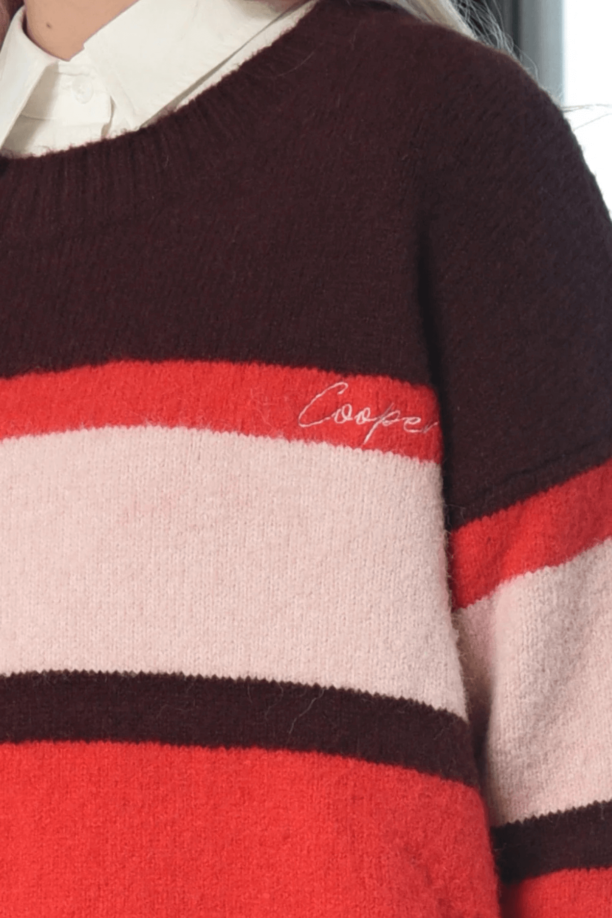 JUST MY STRIPE JUMPER RED MULTI