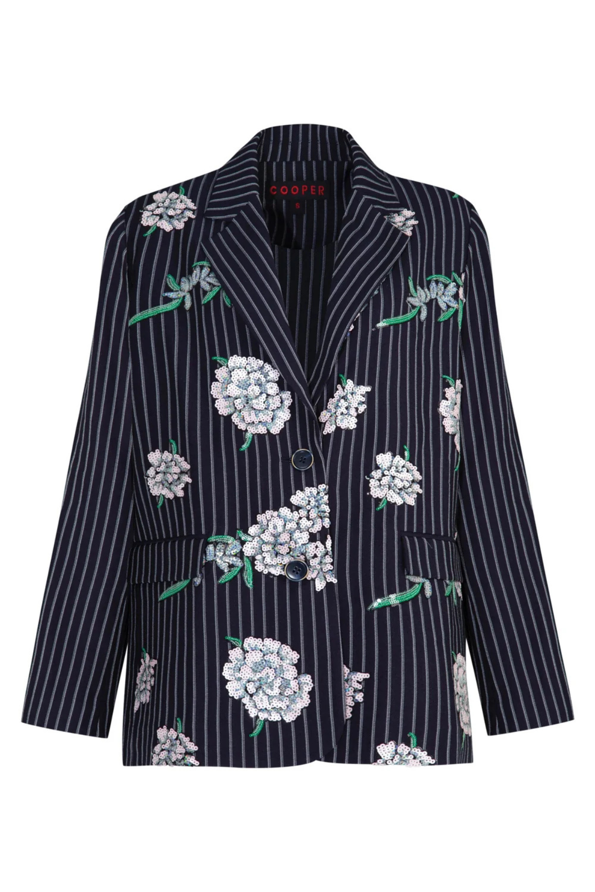 SUITED FOR FAME BLAZER NAVY STRIPE