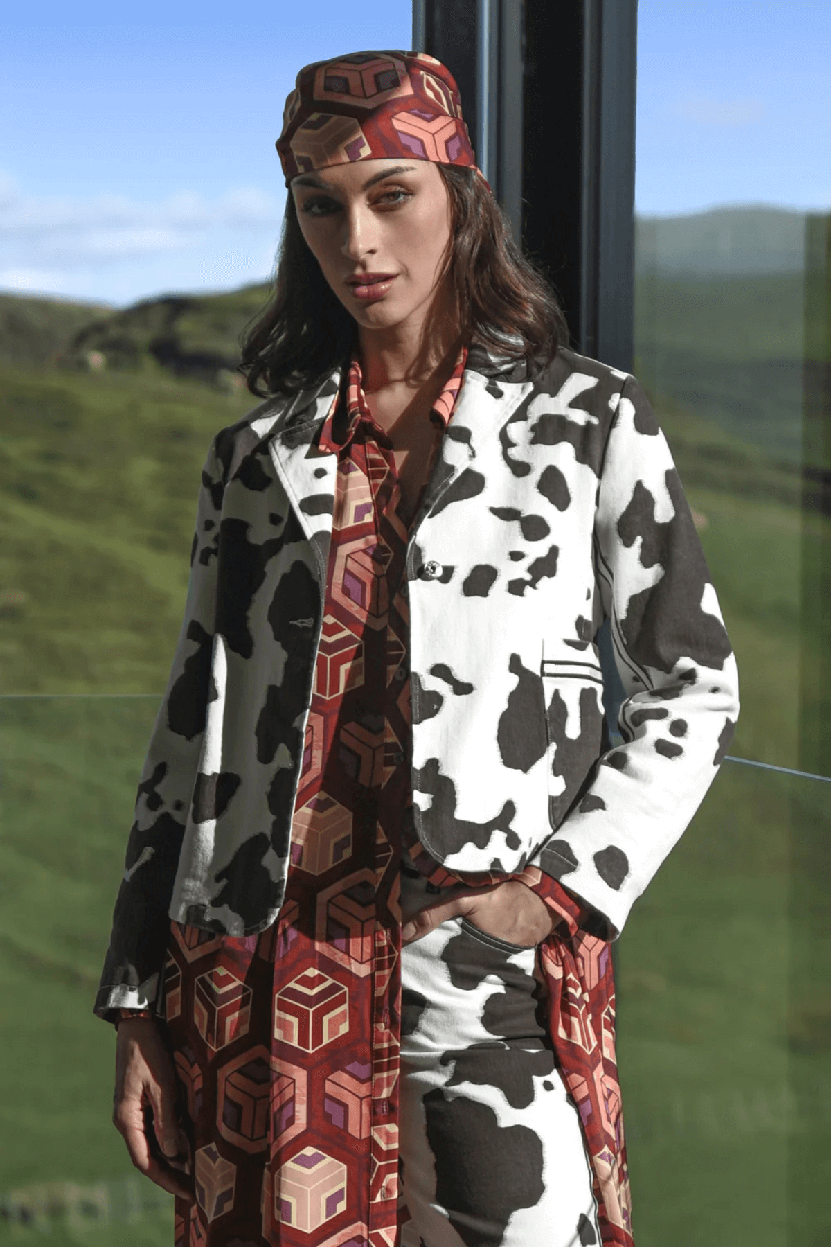 SUITS HER JACKET BROWN COW