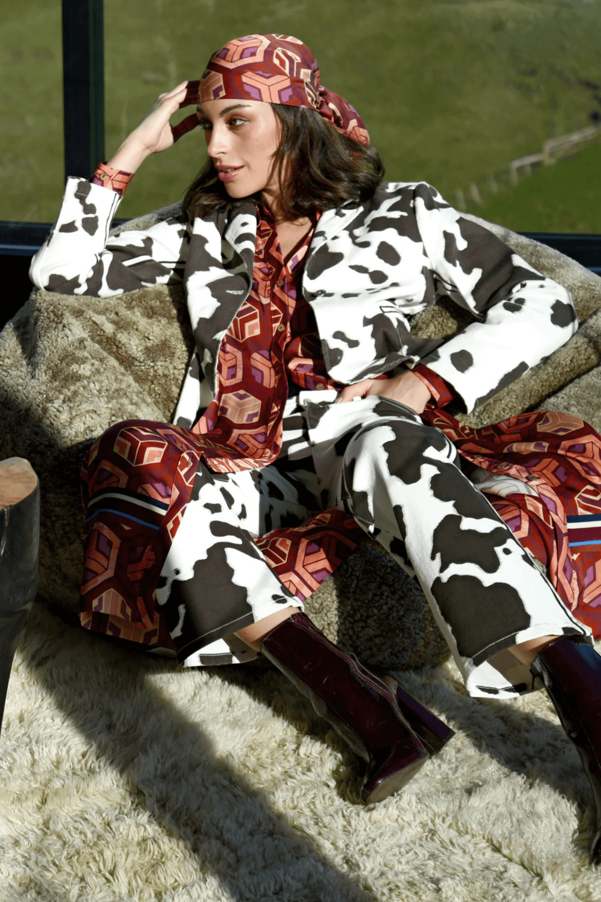 SUITS HER JACKET BROWN COW