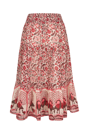 SUNNY MIDI SKIRT RED