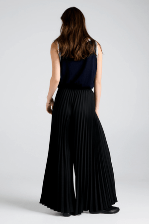 SUNRAY PLEATED PANTS BLACK