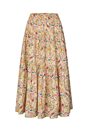 SUNSET MAXI SKIRT FLOWER PRINT