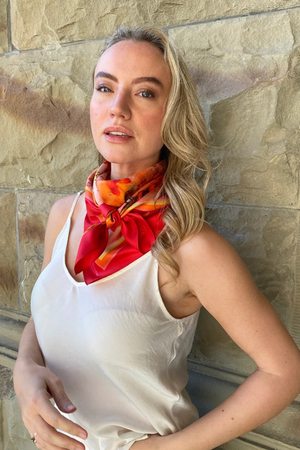 DH X JACKIE GREEN SWEET AS SILK SCARF