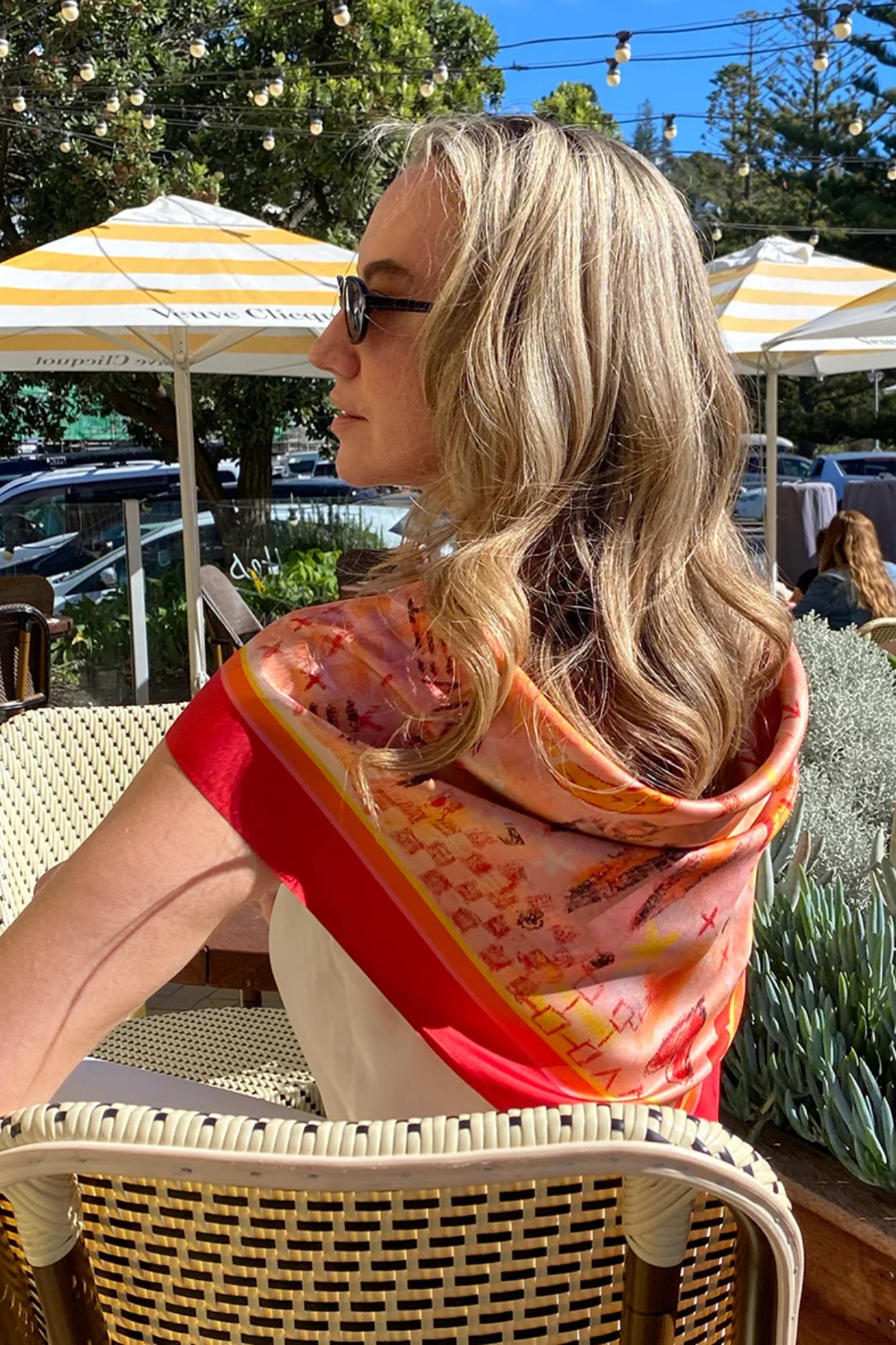 DH X JACKIE GREEN SWEET AS SILK SCARF