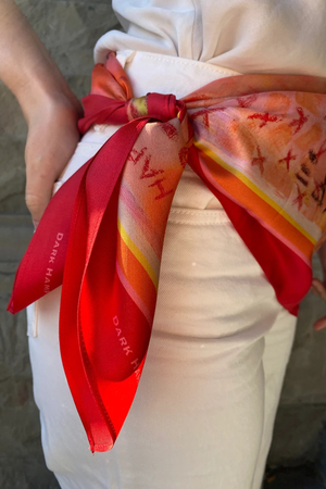DH X JACKIE GREEN SWEET AS SILK SCARF