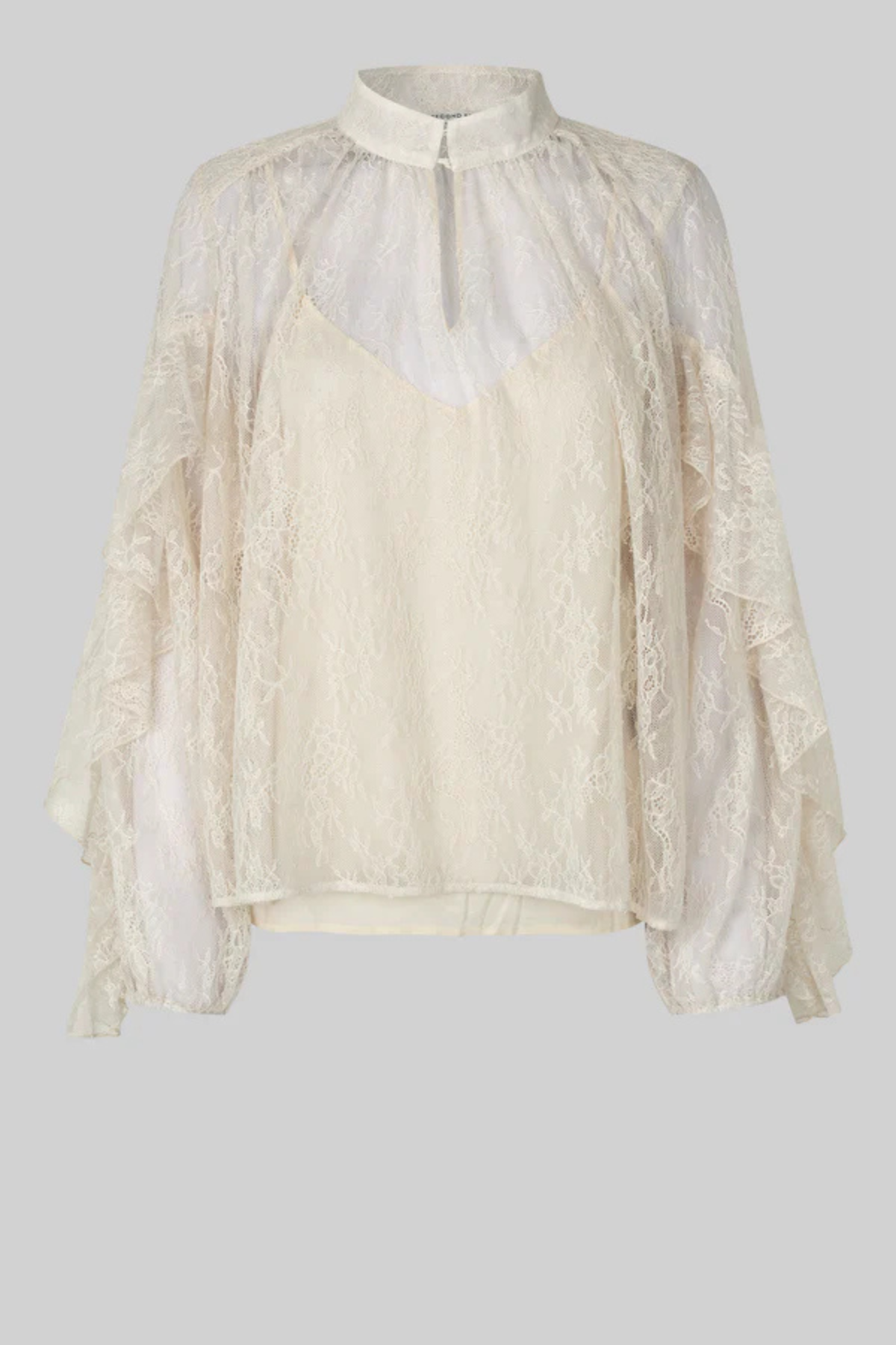 SYBELL LACE BLOUSE SOFT BEIGE