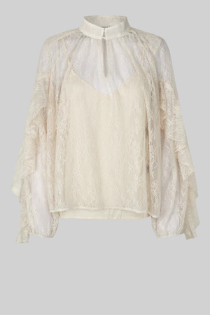 SYBELL LACE BLOUSE SOFT BEIGE