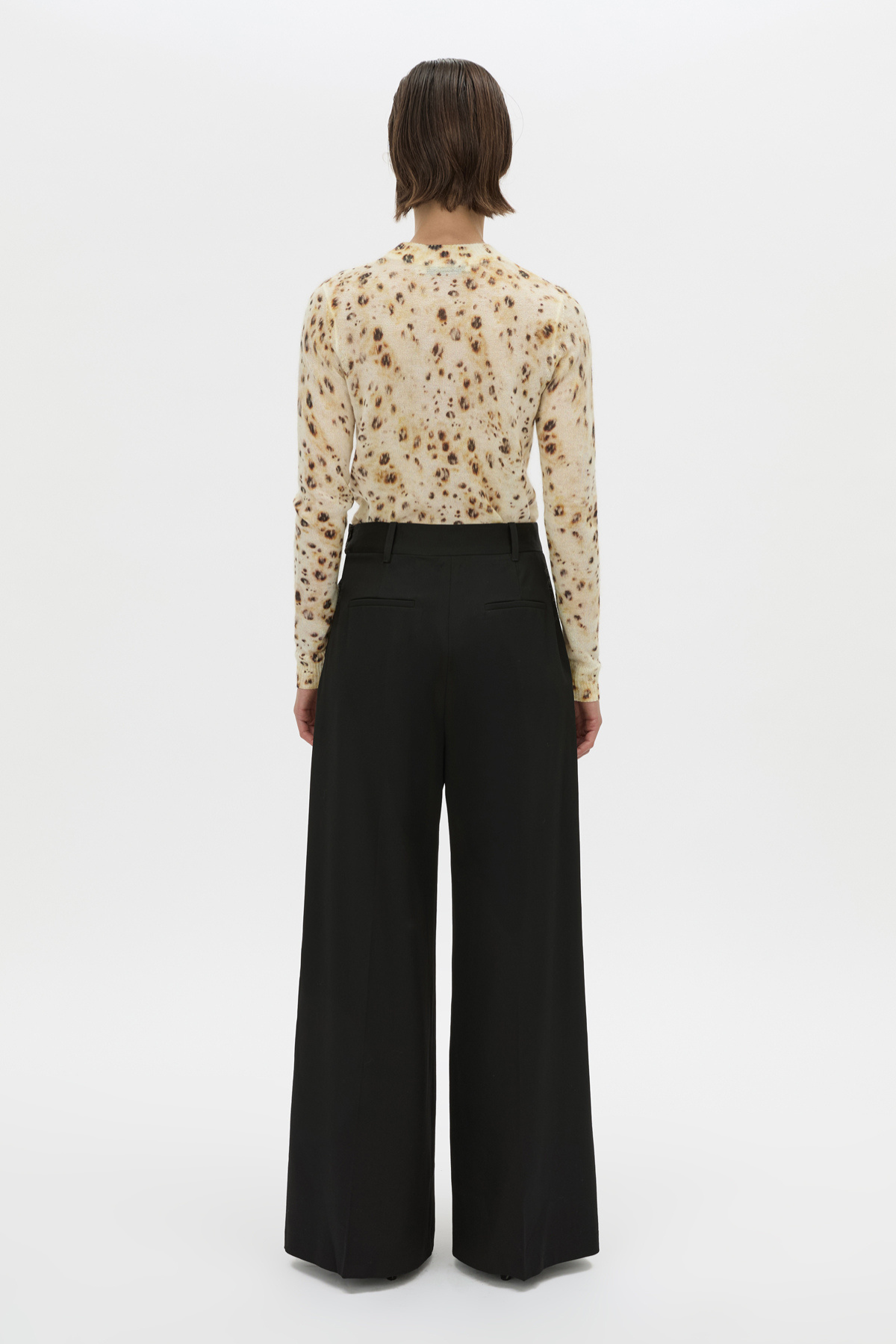 TENEVA PRINTED KNIT SWEATER SPOT PRINT