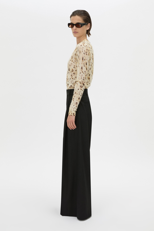 TENEVA PRINTED KNIT SWEATER SPOT PRINT