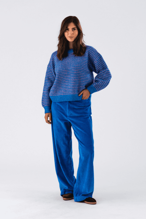 TERRY KNIT JUMPER BLUE